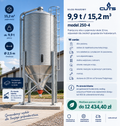 Silos paszowy 9,9 t / 15,2 m³